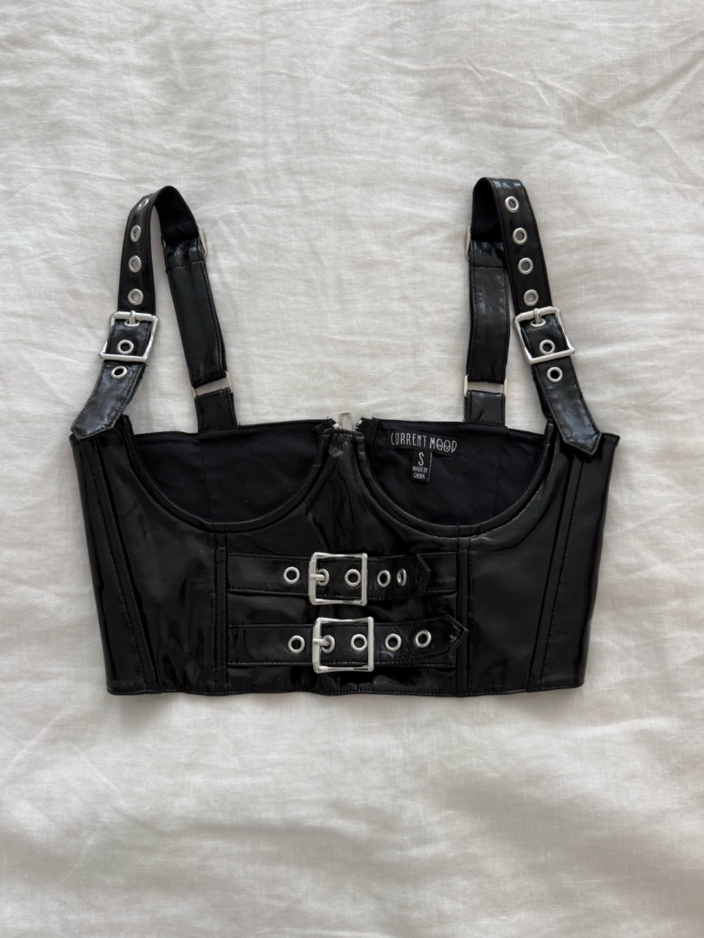 Dolls Kill Patent Leather Underbust Corset